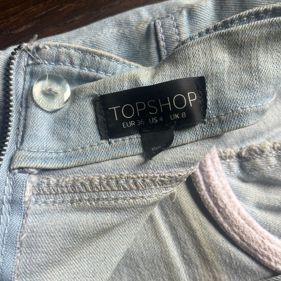 TopShop Europe Vintage Strapless Denim Dress US4 - Picture 11 of 14